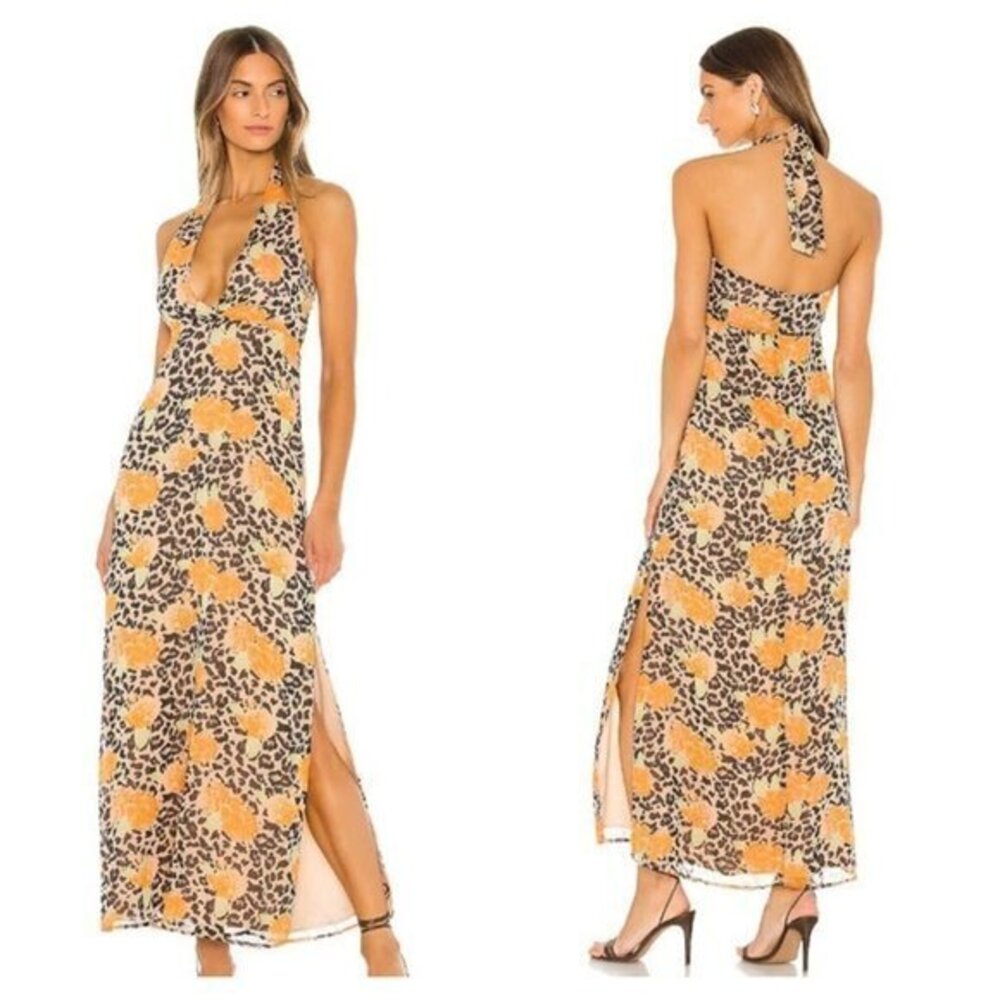 MAJORELLE Carine Maxi Dress - Leopard Multi